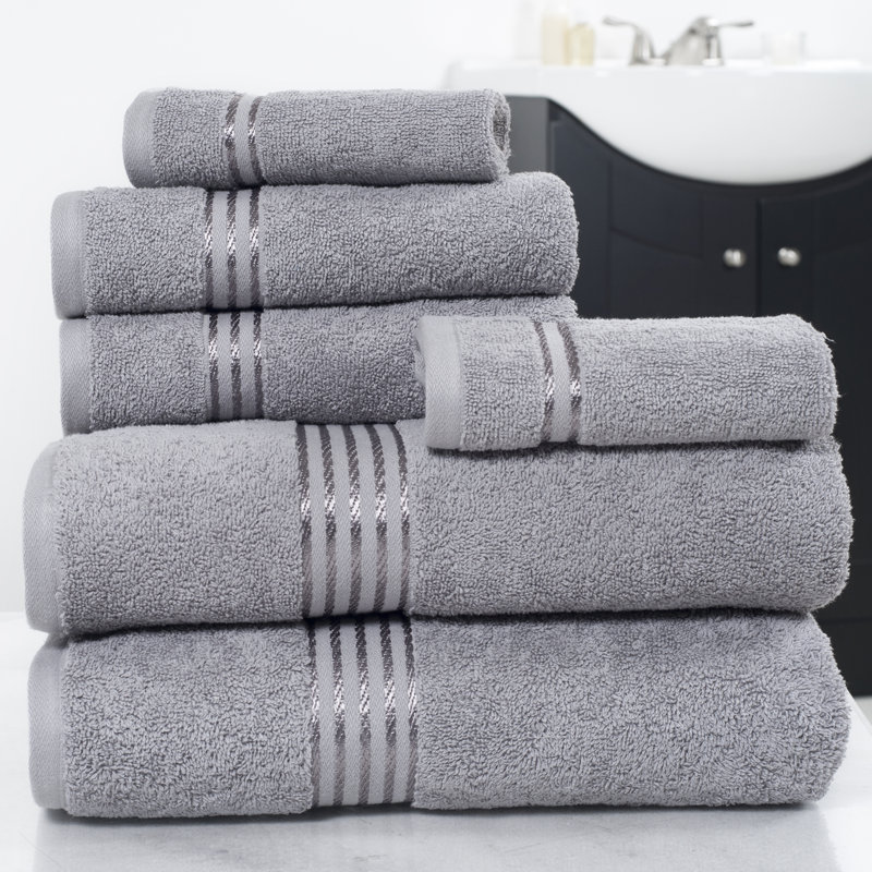 PLYH 6 Piece 100 Cotton Towel Set & Reviews